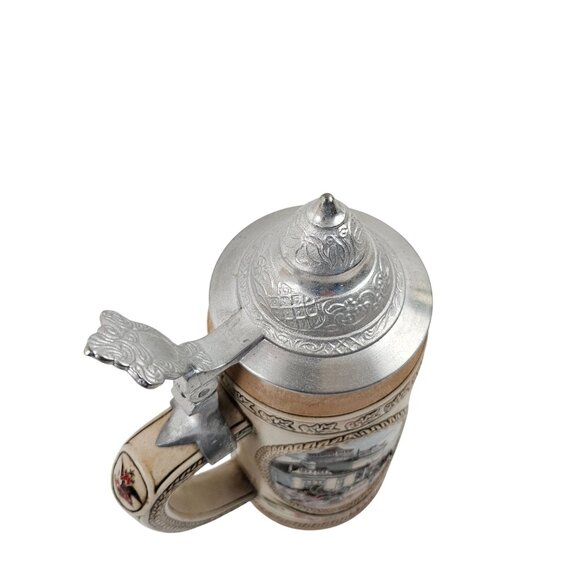 Budweiser Limited Edition Ceramic Pewter Lidded Stein Historical Ship Design COA - Picture 6 of 13